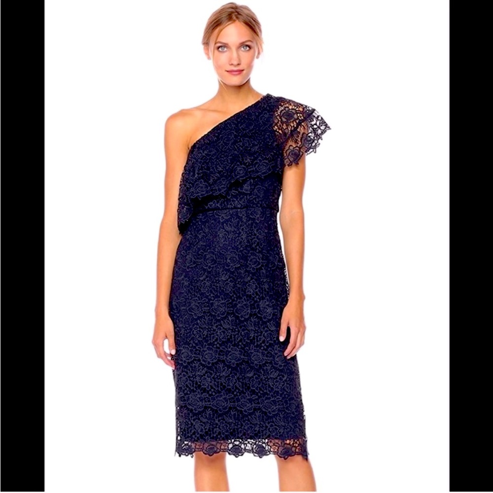 Nanette Lepore One Shoulder Ruffled Sheath Dress size 2 but like size4